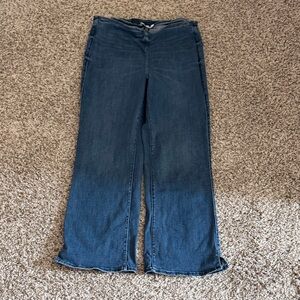 American Eagle Outfitters Dark Blue Wide-Leg Jeans